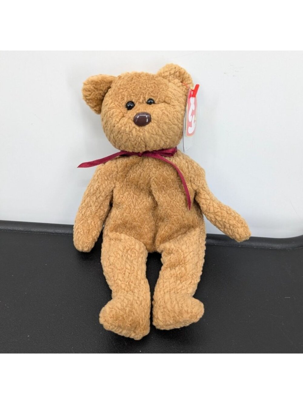 Vtg Ty Beanie Babies Curly Bear 1996 Brown Plush Teddy Stuff Animal Collectible